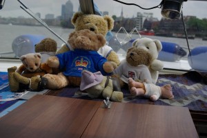 Grumpy Bears have difficulty with their sea legs!